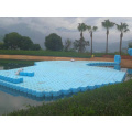 Sexangle stable plastic modular pontoon for windy wavy environment cubes accessories pontoon boat kits